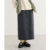 ブラック | デニムタイトロングスカート | Green Parks 