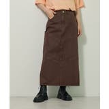 ブラウン | デニムタイトロングスカート | Green Parks 