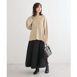 リブ切替Vネックニットプルオーバー | Green Parks | 詳細画像2