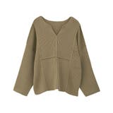 リブ切替Vネックニットプルオーバー | Green Parks | 詳細画像30