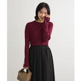 袖口金釦リブニットプルオーバー | Green Parks  | 詳細画像18 