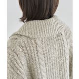 衿付きケーブルzipカーディガン | Green Parks | 詳細画像26