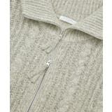 衿付きケーブルzipカーディガン | Green Parks | 詳細画像30