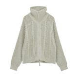 衿付きケーブルzipカーディガン | Green Parks | 詳細画像35