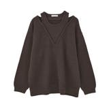 フェイクレイヤードVネックニットプルオーバー | Green Parks | 詳細画像44