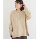 フェイクレイヤードVネックニットプルオーバー | Green Parks | 詳細画像22