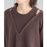 フェイクレイヤードVネックニットプルオーバー | Green Parks | 詳細画像32