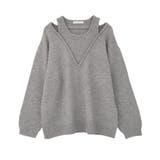 フェイクレイヤードVネックニットプルオーバー | Green Parks | 詳細画像42