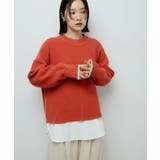 かのこ編モックネックニットプルオーバー | Green Parks | 詳細画像1