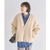 エクリュ | Vネックボアカーディジャケット | Green Parks 