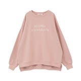 ピンク | 裏起毛ルーズサイズロゴプルオーバー | Green Parks