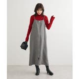 グレー | フロントZIPツイードキャミワンピース | Green Parks