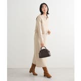 ベージュ | SET2点ケーブルベスト+ニットワンピース | Green Parks