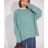 サックスブルー | ブークレMIXニットチュニック | Green Parks