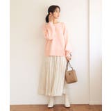 シャイニーサテンセルフプリーツギャザーフレアスカート | Green Parks  | 詳細画像12 