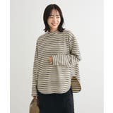 アイボリー | なめらかタッチマルチボーダープルオーバー | Green Parks 