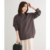 チャコールグレー | なめらかタッチマルチボーダープルオーバー | Green Parks 