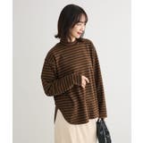 ブラウン | なめらかタッチマルチボーダープルオーバー | Green Parks 