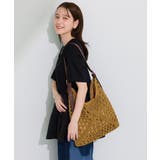 ベージュ | ラメフィルム編込透かし柄ショルダーバッグ | Green Parks 