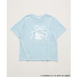 ライトブルー | チャーミーキティ/レースリボンプリントTシャツ | Green Parks