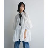 ボウタイリボン付裾バルーンシャツワンピースⅡ | Green Parks | 詳細画像1