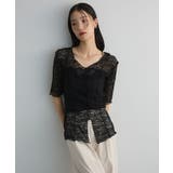 カットワークデザインレース半袖トップス | Green Parks  | 詳細画像13 