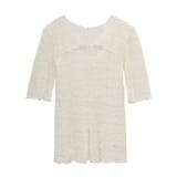 カットワークデザインレース半袖トップス | Green Parks  | 詳細画像29 