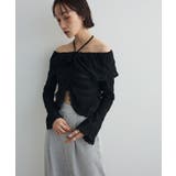 ブラック | シャーリングオフショルプルオーバー | Green Parks