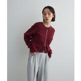 ボルドー | SET2点Zipニットカーディガン+アメスリタンク | Green Parks 