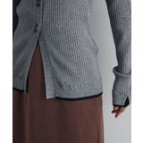 配色レイヤードポロリブニットカーディガン | Green Parks  | 詳細画像12 