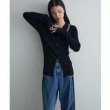 配色レイヤードポロリブニットカーディガン | Green Parks  | 詳細画像16 