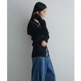 配色レイヤードポロリブニットカーディガン | Green Parks  | 詳細画像18 