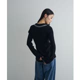 配色レイヤードポロリブニットカーディガン | Green Parks  | 詳細画像19 