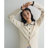 配色レイヤードポロリブニットカーディガン | Green Parks  | 詳細画像29 