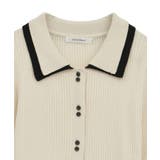 配色レイヤードポロリブニットカーディガン | Green Parks  | 詳細画像34 