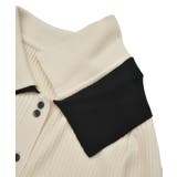 配色レイヤードポロリブニットカーディガン | Green Parks  | 詳細画像35 