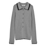 配色レイヤードポロリブニットカーディガン | Green Parks  | 詳細画像43 