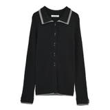 配色レイヤードポロリブニットカーディガン | Green Parks  | 詳細画像44 