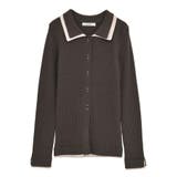 配色レイヤードポロリブニットカーディガン | Green Parks  | 詳細画像45 