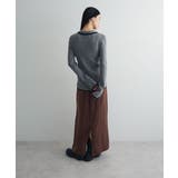 配色レイヤードポロリブニットカーディガン | Green Parks  | 詳細画像5 