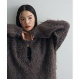 ブラウン | 前後2wayキーネックシャギーニット | Green Parks