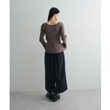 前後2wayアシンメトリー袖フレアリブニット | Green Parks  | 詳細画像16 