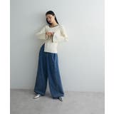 前後2wayアシンメトリー袖フレアリブニット | Green Parks  | 詳細画像2 