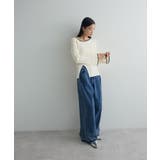 前後2wayアシンメトリー袖フレアリブニット | Green Parks  | 詳細画像4 