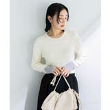 アンチピリング袖配色ニットプルオーバー | Green Parks | 詳細画像13