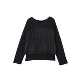 ブラック | オーガンジービスチェドッキングプルオーバー | Green Parks 