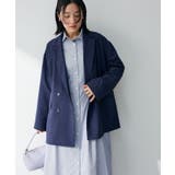 ネイビー | オーバーサイズW釦ライトジャケット | Green Parks 