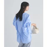 サックスブルー | スキッパーブラウス | Green Parks 