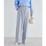 サックスブルー | アシメウエストタックパンツ | Green Parks