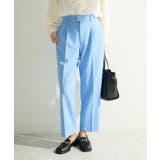 サックスブルー | O.きれいシルエットテーパードパンツ | Green Parks 